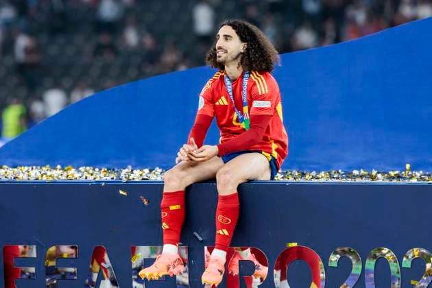 UEFA EURO, EM, Europameisterschaft,Fussball 2024: Finale Spanien - England; 14.07.2024 Marc Cucurella (Spanien, 24). UEFA EURO 2024: Finale Spanien - England; Olympiastadion, Berlin am 14.07.2024 Copyright: xBEAUTIFULxSPORTS Wunderlx
