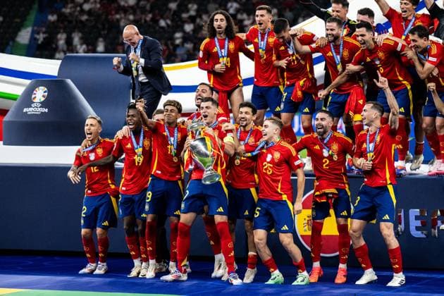 240714 during the UEFA EURO, EM, Europameisterschaft,Fussball 2024 Football Championship final between Spain and England on July 14, 2024 in Berlin. Photo: Mathias Bergeld BILDBYRAN kod MB MB0946 fotboll, football, soccer, fotball, fotbolls-em, europamästersk Copyright: MATHIASxBERGELD BB240714MB170
