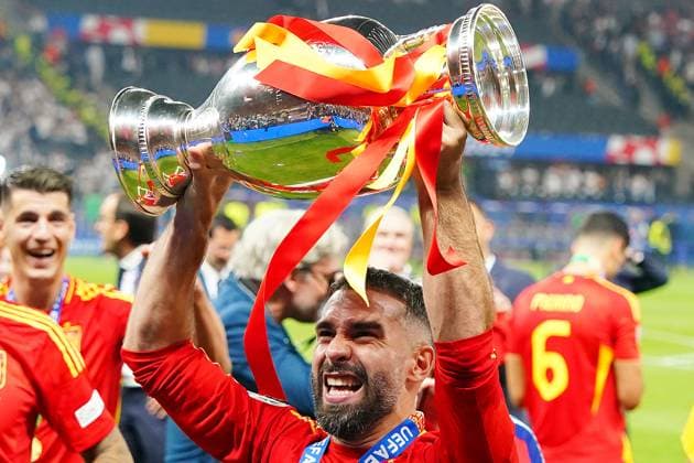 Spain s Dani Carvajal during the Euro 2024 soccer match between Spain and England at the Olympiastadion, Berlin , Germany - Sunday , July 14 , 2024. - Soccer .  Copyright: xSpada LaPressex