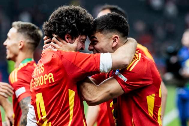 UEFA EURO, EM, Europameisterschaft,Fussball 2024: Finale Spanien - England; 14.07.2024 Pedri (Spanien, 20) jubelt. UEFA EURO 2024: Finale Spanien - England; Olympiastadion, Berlin am 14.07.2024 Copyright: xBEAUTIFULxSPORTS Wunderlx