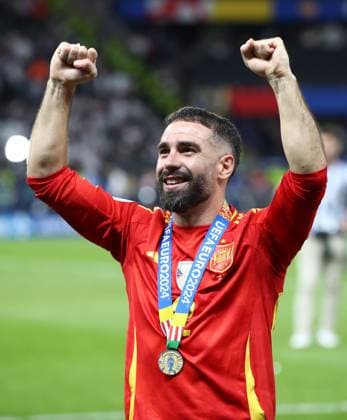 14.07.2024, xtgx, Fussball EM 2024 Finale, Spanien - England emspor, v.l. Daniel Carvajal Ramos (Spanien) (UEFA REGULATIONS PROHIBIT ANY USE OF PHOTOGRAPHS as IMAGE SEQUENCES and or QUASI-VIDEO) Berlin