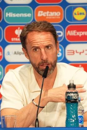 Trainer Gareth Southgate (England) in der Pressekonferenz - Berlin 14.07.2024: Spanien vs. England, M51, EURO2024 Finale, Olympiastadion Berlin
