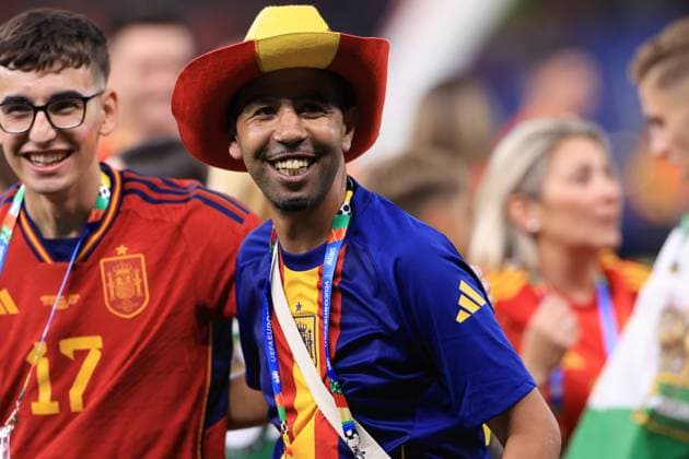 Spain v England: Final - UEFA EURO, EM, Europameisterschaft,Fussball 2024. Mounir Nasraoui is standing after the UEFA European Championship, EM, Europameisterschaft Final between Spain and England at Olympiastadion in Berlin, Germany, on Sunday, July 14, 2024. Berlin North Rhine-Westphalia Germany  Copyright: xMIxNewsx originalFilename:fletcher-spainvse240714_npwAk.jpg