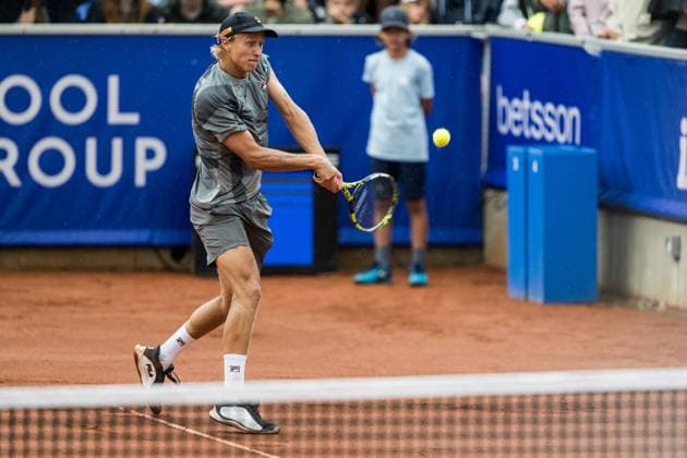 240715 Leo Borg of Sweden during day 1 of the Nordea Open on July 15, 2024 in Bastad. Photo: Niclas Jönsson BILDBYRAN COP 273 NO0282 tennis ATP, Tennis Herren 250 nordea open day 1 bbeng Copyright: NICLASxJÖNSSON BB240715NO001