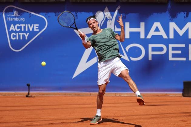 Tennis Herren ATP, Tennis Herren Tennis Herren Tour 500 European Open Hamburg, Hamburg Open ATP 500 2024 , 15.07.2024, Daniel Altmeier (GER) spielt eine Vorhand. Copyright: FernandoxSoares