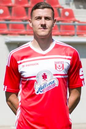Halle, Deutschland 15. Juli 2024: Regionalliga Nordost Teamfoto - 2024 2025 - Hallescher FC Im Bild: Marius Hauptmann (Halle) Leuna Chemie Stadion Sachsen-Anhalt Copyright: xFotostandx xBallaschx