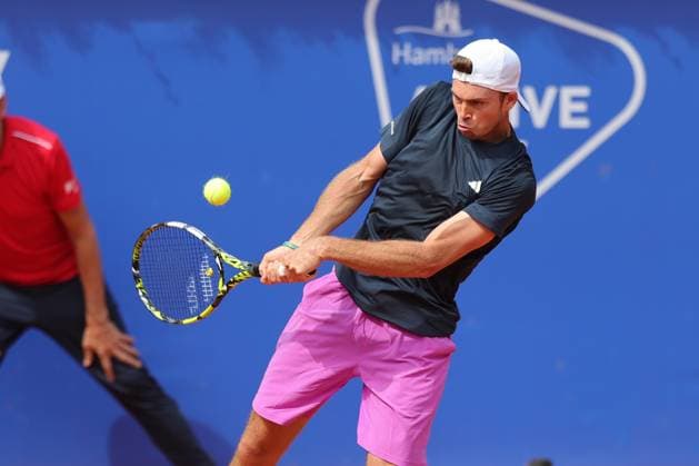 Tennis Herren ATP, Tennis Herren Tennis Herren Tour 500 European Open Hamburg, Hamburg Open ATP 500 2024 , 15.07.2024, Maximilian Marterer (GER) spielt eine Rückhand. Copyright: FernandoxSoares