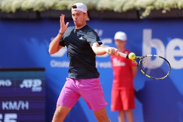Tennis Herren ATP, Tennis Herren Tennis Herren Tour 500 European Open Hamburg, Hamburg Open ATP 500 2024 , 15.07.2024, Maximilian Marterer (GER) spielt eine Vorhand. Copyright: FernandoxSoares