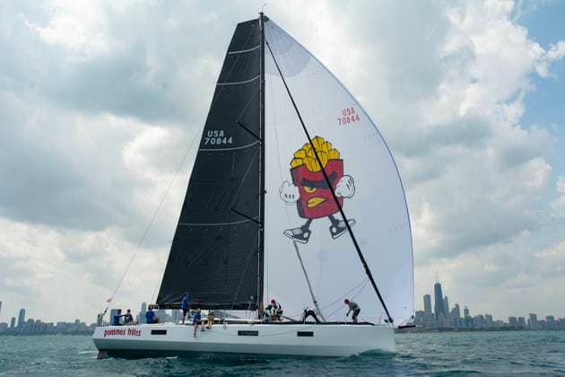May 6, 2000, Chicago, Illinois, U.S.A: POMMES FRITES owned by MIKE EVANS begins its 333 mile journey to Mackinac Island, Michigan from Chicago on July 13, 2024. Chicago U.S.A - ZUMAh86_ 20000506_fap_h86_026 Copyright: xKarenxI.xHirschx