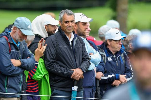 Fussballtrainer Robin Dutt, BMW International Open 2024, Golf, DP World Tour, Herren, Finale, 07.07.2024 Moosinning Bayern Deutschland