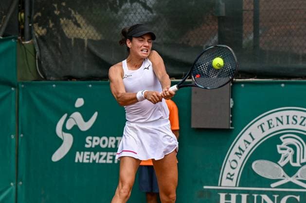 International Tennis match - WTATOUR Day 4 Round of 32 Miriam Bulgaru (ROM) during the single match vs. Rebecca Sramkova (SVK) at the WTA250 Hungarian Gran Prix Tennis on 16th July 2024 at Romai Teniszakademia, Budapest, Hungary Budapest Hungary  Copyright: xIPAxSport ABACAx
