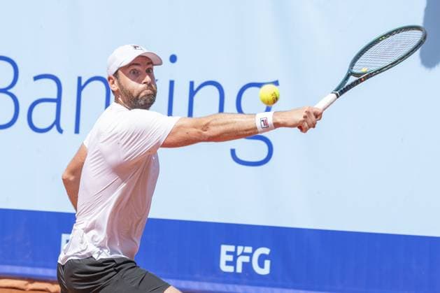 Gstaad Switzerland, 07 16 2024: Quentin Halys (FRA) in action during EFG Swiss Open. during EFG Gstaad Swiss Open ATP, Tennis Herren 250, International Tennis match in Gstaad, Switzerland, July 16 2024  Copyright: xPatrickxDancel IPAxSportx xipa-ax xx IPA_48033479 IPA_Agency_IPA48033479