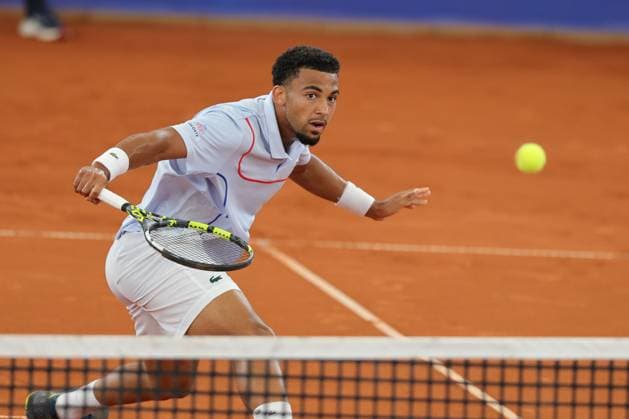 Tennis Herren ATP, Tennis Herren Tennis Herren Tour 500 European Open Hamburg, Hamburg Open ATP 500 2024 , 16.07.2024, Arthur Fils (FRA) schlägt eine Rückhand Copyright: FernandoxSoares