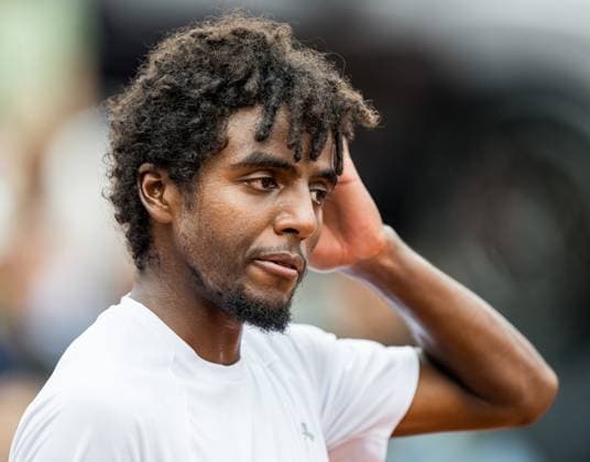 240716 Elias Ymer of Sweden looks dejected during day 2 of the Nordea Open on July 16, 2024 in Bastad. Photo: Niclas Jönsson BILDBYRAN COP 273 NO0284 tennis ATP, Tennis Herren 250 nordea open day 2 bbeng depp Copyright: NICLASxJÖNSSON BB240716NO025