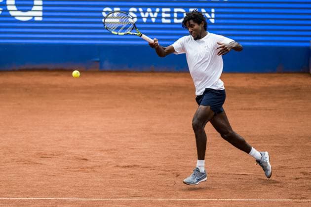 240716 Elias Ymer of Sweden during day 2 of the Nordea Open on July 16, 2024 in Bastad. Photo: Niclas Jönsson BILDBYRAN COP 273 NO0284 tennis ATP, Tennis Herren 250 nordea open day 2 bbeng Copyright: NICLASxJÖNSSON BB240716NO039