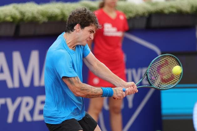 Tennis Herren ATP, Tennis Herren Tennis Herren Tour 500 European Open Hamburg, Hamburg Open ATP 500 2024 , 16.07.2024, Thiago Seyboth Wild (BRA) schlägt eine Rückhand Copyright: FernandoxSoares