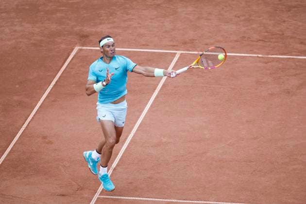 BASTAD, SVERIGE 20240716 Rafael Nadal, Spanien,, möter Leo Borg, Sverige, under första omgangen i herrarnas singel i Nordea Open i Bastad pa tisdagen. BASTAD SVERIGE x9200x