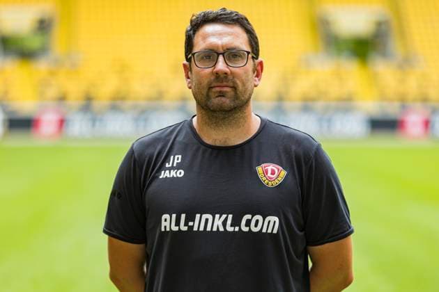 16.07.2024, xomx, Fussball 3.Liga, Dynamo Dresden - Fototermin Saison 2024 25, Porträttermin 2024 2025 emspor, Bild: Jose Portela (Sportwissenschaftler). Portrait, Portraet, (DFL DFB REGULATIONS PROHIBIT ANY USE OF PHOTOGRAPHS as IMAGE SEQUENCES and or QUASI-VIDEO) Dresden