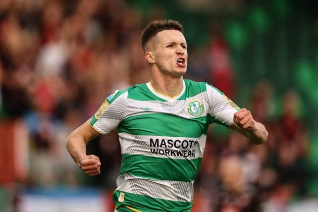 UEFA Champions League First Qualifying Round Second Leg, Tallaght Stadium, Dublin 16 7 2024 Shamrock Rovers vs Vikingur Reykjavik Shamrock Rovers Johnny Kenny celebrates after scoring a goal Johnny Kenny celebrates after scoring a goal 16 7 2024  Copyright: x INPHO BenxBradyx BB1_0028
