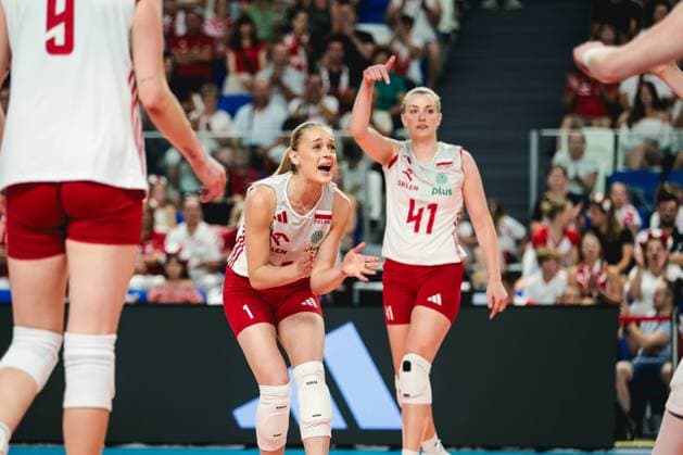 2024.07.16 Mielec Siatkowka Memorial Agaty Mroz-Olszewskiej Polska - Dominikana N z punkt radosc Maria Stenzel Foto Marta Badowska PressFocus 2024.07.16 Mielec Volleyball Agata Mroz-Olszewska Memorial friendly tournament Poland - Dominican Republic punkt radosc Maria Stenzel Credit: Marta Badowska PressFocus NEWSPIX.PL --- Newspix.pl  20240716PF_MA8472