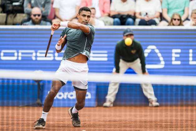 240717 Thiago Monteiro of Brazil and during day 3 of the Nordea Open on July 17, 2024 in Bastad. Photo: Niclas Jönsson BILDBYRAN COP 273 NO0287 tennis ATP, Tennis Herren 250 nordea open bbeng Copyright: NICLASxJÖNSSON BB240717NO008