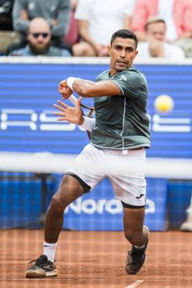 240717 Thiago Monteiro of Brazil and during day 3 of the Nordea Open on July 17, 2024 in Bastad. Photo: Niclas Jönsson BILDBYRAN COP 273 NO0287 tennis ATP, Tennis Herren 250 nordea open bbeng Copyright: NICLASxJÖNSSON BB240717NO010