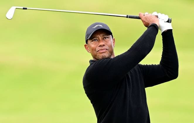 Tiger Woods on the 11th fairway The British Open Championship, Practice, Golf, Royal Troon, Troon, UK - 17 July 2024  Copyright: xGreigxCowie Shutterstockx 14587992x