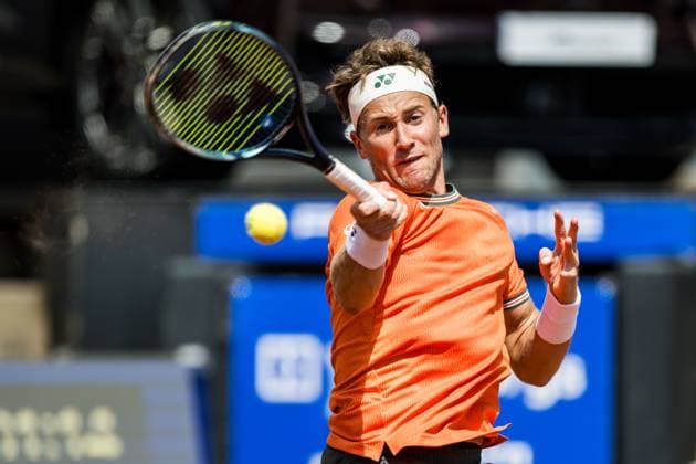 240717 And Casper Ruud of Norway during day 3 of the Nordea Open on July 17, 2024 in Bastad. Photo: Niclas Jönsson BILDBYRAN COP 273 NO0287 tennis ATP, Tennis Herren 250 nordea open bbeng Copyright: NICLASxJÖNSSON BB240717NO035