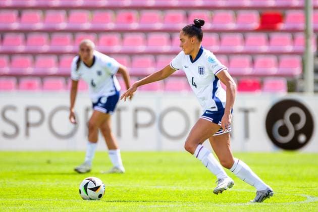 Ashanti Akpan of England Serbia U19 v England U19, UEFA Women s U19 Championships, Group a, Football, Marijampoleje Football Stadium, Marijampole, Lithuania - 17 Jul 2024 Editorial use only  Copyright: xNikoaxKrstic Shutterstockx 14587245an