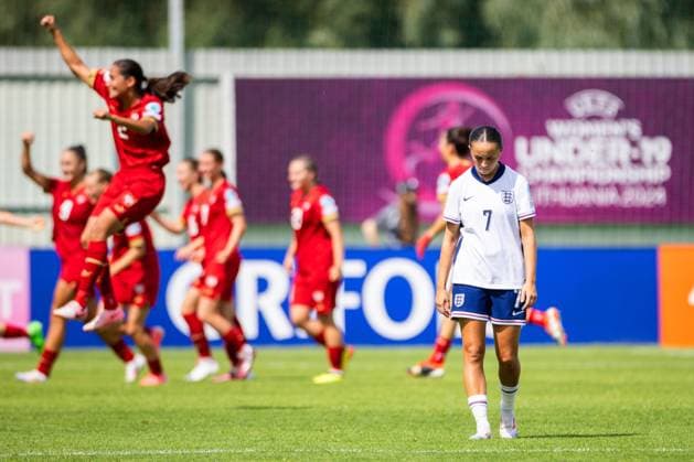 Mia Enderby of England Serbia U19 v England U19, UEFA Women s U19 Championships, Group a, Football, Marijampoleje Football Stadium, Marijampole, Lithuania - 17 Jul 2024 Editorial use only  Copyright: xNikoaxKrstic Shutterstockx 14587245bl