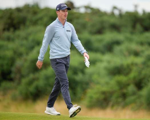 17th July 2024; Royal Troon Golf Club, Troon, South Ayrshire, Scotland; The Open Championship Practice Day 3; Daniel Hillier walks down the 11th fairway  ActionPlus12668994 StevenxFlynn