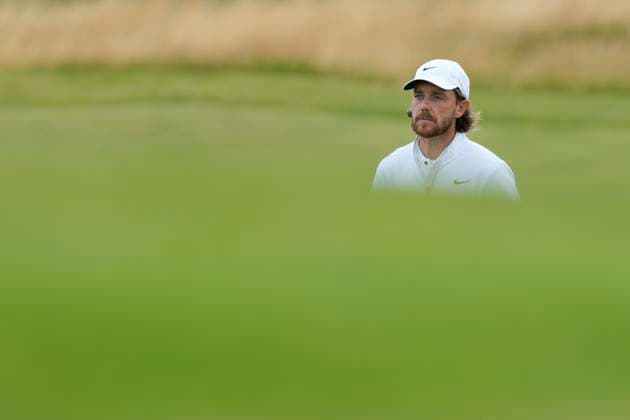 17th July 2024; Royal Troon Golf Club, Troon, South Ayrshire, Scotland; The Open Championship Practice Day 3; Tommy Fleetwood walks to the 8th green  ActionPlus12669027 StevenxFlynn