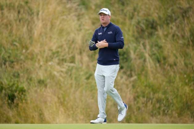 17th July 2024; Royal Troon Golf Club, Troon, South Ayrshire, Scotland; The Open Championship Practice Day 3; Tom Hoge on the 10th green  ActionPlus12669035 StevenxFlynn