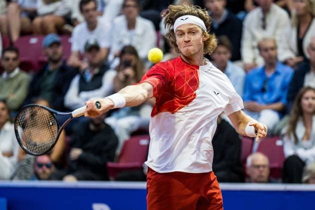 240717 Andrey Rublev of Russia and during day 3 of the Nordea Open on July 17, 2024 in Bastad. Photo: Niclas Jönsson BILDBYRAN COP 273 NO0287 tennis ATP, Tennis Herren 250 nordea open bbeng Copyright: NICLASxJÖNSSON BB240717NO076