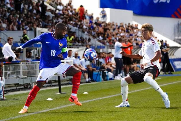 Alexandre Lacazette (10 - France) FOOTBALL : France vs Japon - Match amical de préparation aux JO Paris 2024 - Toulon - 17 07 2024 NorbertScanella Panoramic 