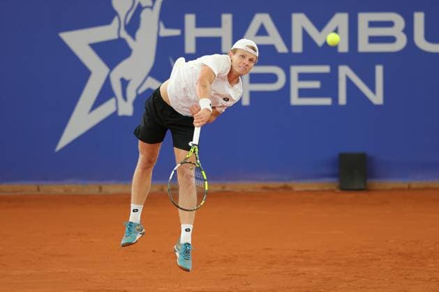 Tennis Herren ATP, Tennis Herren Tennis Herren Tour 500 European Open Hamburg, Hamburg Open ATP 500 2024 , 17.07.2024 Jesper de Jong (NED) schlägt auf Copyright: FernandoxSoares