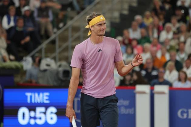 Tennis Herren ATP, Tennis Herren Tennis Herren Tour 500 European Open Hamburg, Hamburg Open ATP 500 2024 , 17.07.2024 , Alexander Zverev (GER) enttäuscht wegen der Entscheidung Copyright: FernandoxSoares