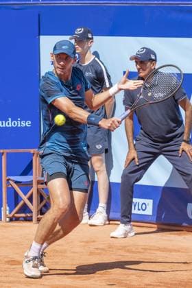 Gstaad Switzerland, 07 18 2024: Lukas Klein (SVK) in action during EFG Swiss Open. during EFG Swiss Open Gstaad, International Tennis match in Gstaad, Switzerland, July 18 2024  Copyright: xPatrickxDancel IPAxSportx xipa-ax xx IPA_48085261 IPA_Agency_IPA48085261