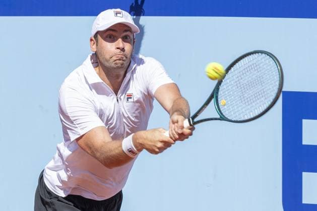 International Tennis match - EFG Swiss Open Gstaad Gstaad Switzerland, 07 18 2024: Quentin Halys (FRA) in action during EFG Swiss Open. during EFG Swiss Open Gstaad, International Tennis match in Gstaad, Switzerland, July 18 2024 Gstaad Switzerland  Copyright: xIPAxSport ABACAx
