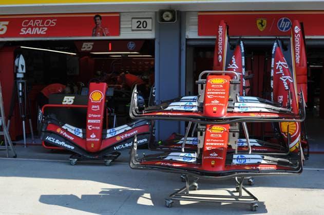July 18, 2024, Budapest, Budapest, Hungary: The garage of Ferrari F1 team before the Hungarian Grand Prix held on July 21. Budapest Hungary - ZUMAs291 20240718_zip_s291_016 Copyright: xBalintxSzentgallayx