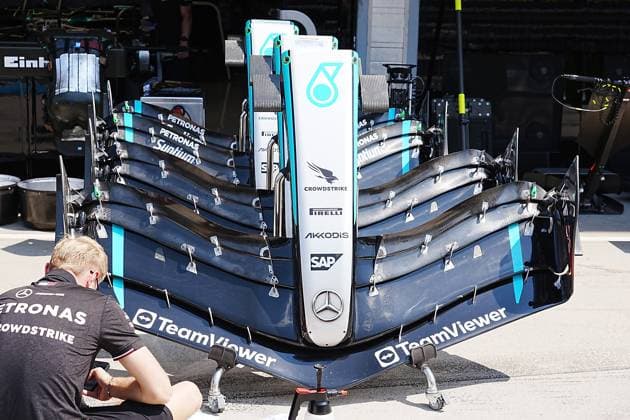 FORMULA 1 HUNGARIAN GRAND PRIX 2024 18.07.2024, Hungaroring, Budapest, FORMULA 1 HUNGARIAN GRAND PRIX 2024 , im Bild Frontflügel von Mercedes.