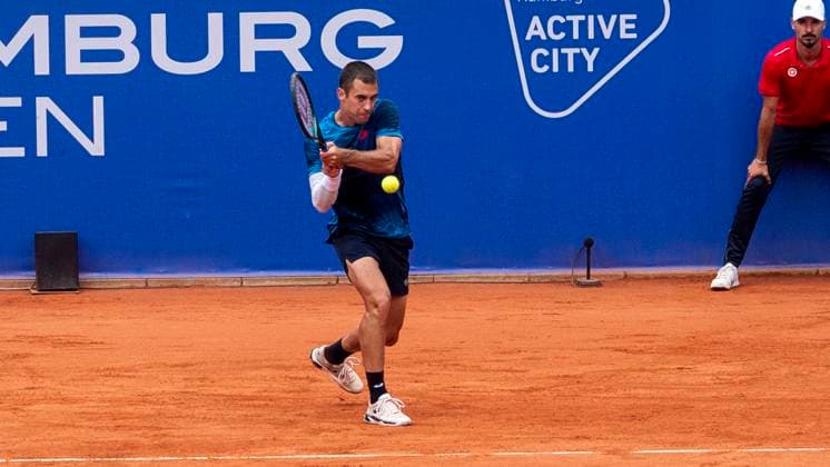 18.07.2024, ATP, Tennis Herren 500, Tennis, Herren, Hamburg Open, Hamburg, Achtelfinale, Arthur Fils (Frankreich) - Laslo Djere (Serbien) Laslo Djere (Serbien) Hamburg Tennis-Stadion Am Rothenbaum Hamburg Deutschland