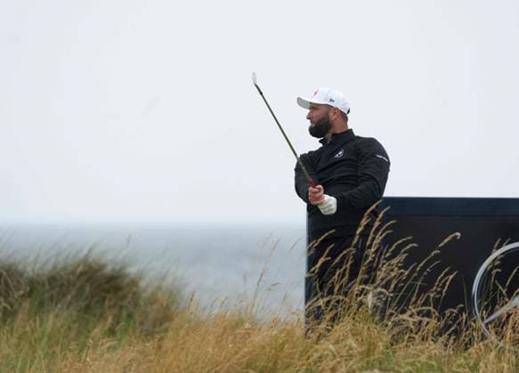 John Rahm on the 5th tee. The British Open Championship, Day One, Golf, Royal Troon, Troon, UK - 18 July 2024  Copyright: xStuartxWallace Shutterstockx 14588001ag