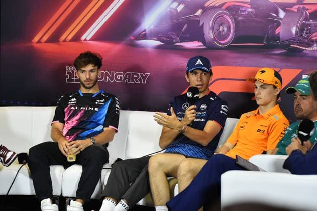 July 18, 2024, Budapest, Budapest, Hungary: Alex Albon (Williams) on the Drivers press conference, PK, Pressekonferenz before the Hungarian Grand Prix held on July 21 on the Hungaroring. Budapest Hungary - ZUMAs291 20240718_zip_s291_023 Copyright: xBalintxSzentgallayx