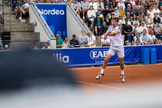 240718 Cameron Norrie of Great Britain during day 4 of the Nordea Open on July 18, 2024 in Bastad. Photo: Niclas Jönsson BILDBYRAN COP 273 NO0288 tennis ATP, Tennis Herren 250 nordea open bbeng Copyright: NICLASxJÖNSSON BB240718NO022