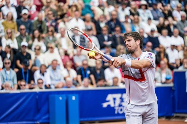 240718 Cameron Norrie of Great Britain during day 4 of the Nordea Open on July 18, 2024 in Bastad. Photo: Niclas Jönsson BILDBYRAN COP 273 NO0288 tennis ATP, Tennis Herren 250 nordea open bbeng Copyright: NICLASxJÖNSSON BB240718NO026