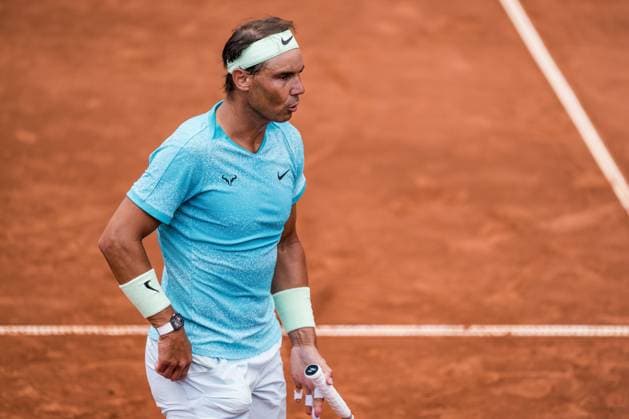 240718 Rafael Nadal of Spain looks dejected during day 4 of the Nordea Open on July 18, 2024 in Bastad. Photo: Niclas Jönsson BILDBYRAN COP 273 NO0288 tennis ATP, Tennis Herren 250 nordea open bbeng depp Copyright: NICLASxJÖNSSON BB240718NO028