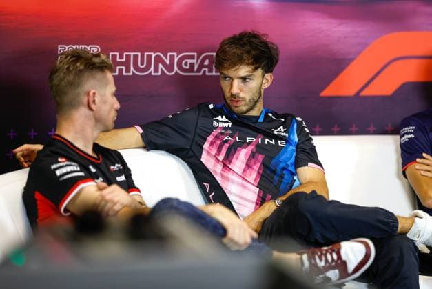 27 Nico Hulkenberg (DEU, MoneyGram Haas F1), 10 Pierre Gasly (FRA, BWT Alpine F1 Team), F1 Grand Prix of Hungary at Hungaroring on July 18, 2024 in Budapest, Hungary. (Photo by HOCH ZWEI) Budapest Hungary
