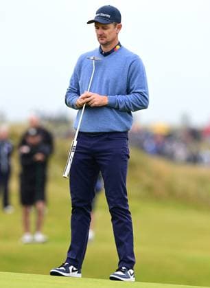 Justin Rose on the 4th Green The British Open Championship, Day One, Golf, Royal Troon, Troon, UK - 18 July 2024  Copyright: xGreigxCowie Shutterstockx 14587994bs