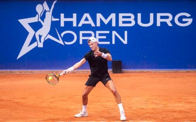 18.07.2024, ATP, Tennis Herren 500, Tennis, Herren, Hamburg Open, Hamburg, Achtelfinale, Einzel, Holger Rune (Dänemark) - Marco Trungelliti (Argentinien) Holger Rune (Dänemark) Hamburg Tennis-Stadion Am Rothenbaum Hamburg Deutschland